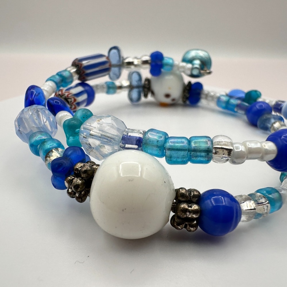 Vintage Y2K Snowman Beaded Wrap Bracelet Boho Women's Classic Fashion Jewelry